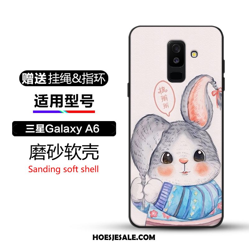 Samsung Galaxy A6+ Hoesje Hoes Siliconen Bescherming Zwart Ster Kopen