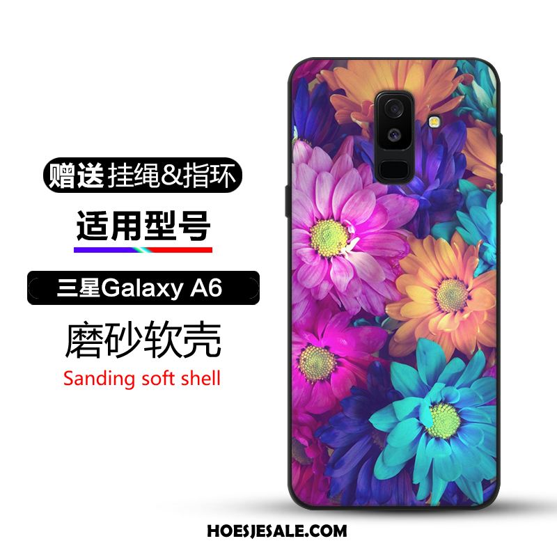 Samsung Galaxy A6+ Hoesje Hoes Siliconen Bescherming Zwart Ster Kopen