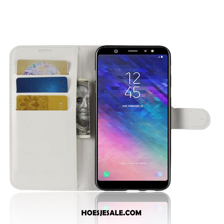 Samsung Galaxy A6+ Hoesje Kaart Mobiele Telefoon Soort Aziatische Vrucht Portemonnee Leren Etui Korting