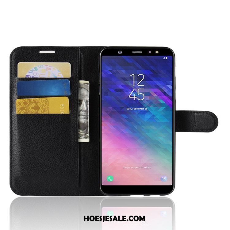 Samsung Galaxy A6+ Hoesje Kaart Mobiele Telefoon Soort Aziatische Vrucht Portemonnee Leren Etui Korting