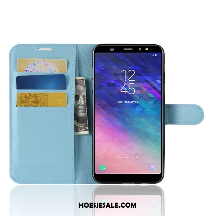 Samsung Galaxy A6+ Hoesje Kaart Mobiele Telefoon Soort Aziatische Vrucht Portemonnee Leren Etui Korting