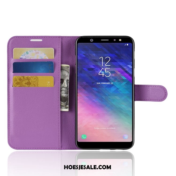 Samsung Galaxy A6+ Hoesje Kaart Mobiele Telefoon Soort Aziatische Vrucht Portemonnee Leren Etui Korting