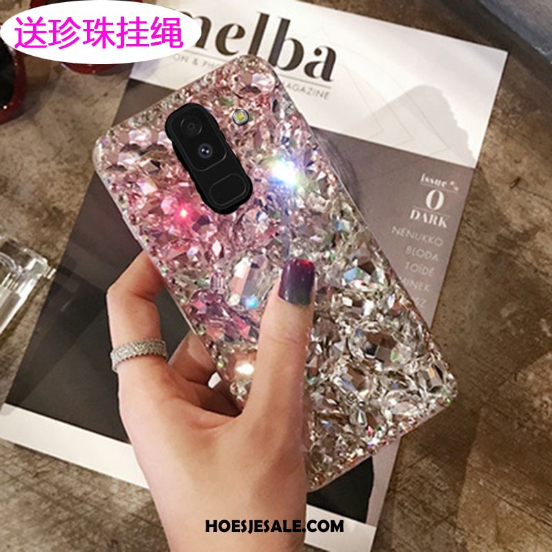 Samsung Galaxy A6+ Hoesje Mobiele Telefoon Hoes Ster Met Strass Blauw Aanbiedingen