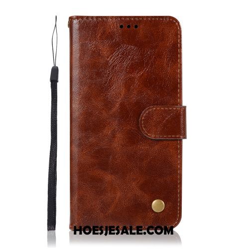 Samsung Galaxy A6+ Hoesje Portemonnee Bescherming Mobiele Telefoon Rood Folio Goedkoop