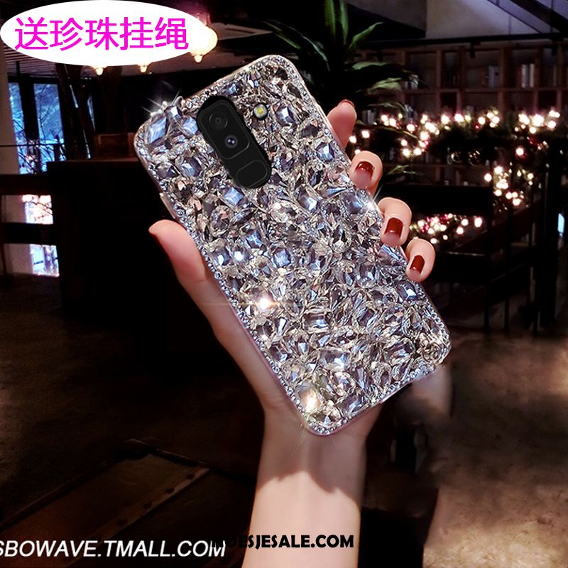 Samsung Galaxy A6 Hoesje Roze Mobiele Telefoon Bescherming Hoes Met Strass Winkel