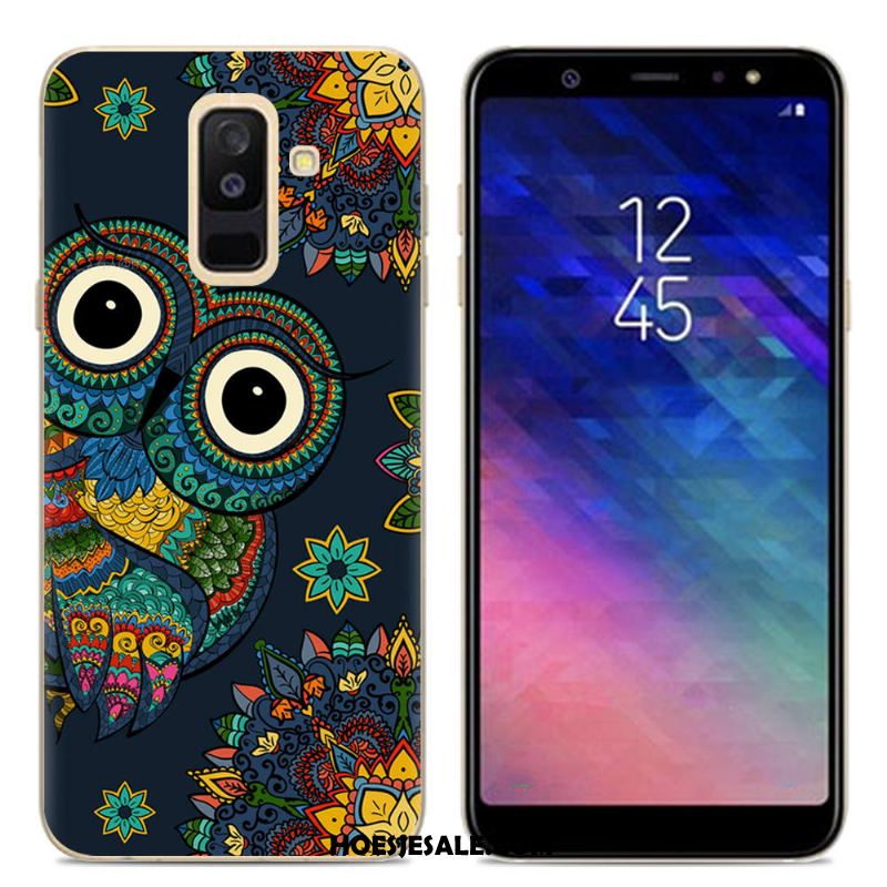 Samsung Galaxy A6+ Hoesje Siliconen Spotprent Roze Mobiele Telefoon Doorzichtig Kopen