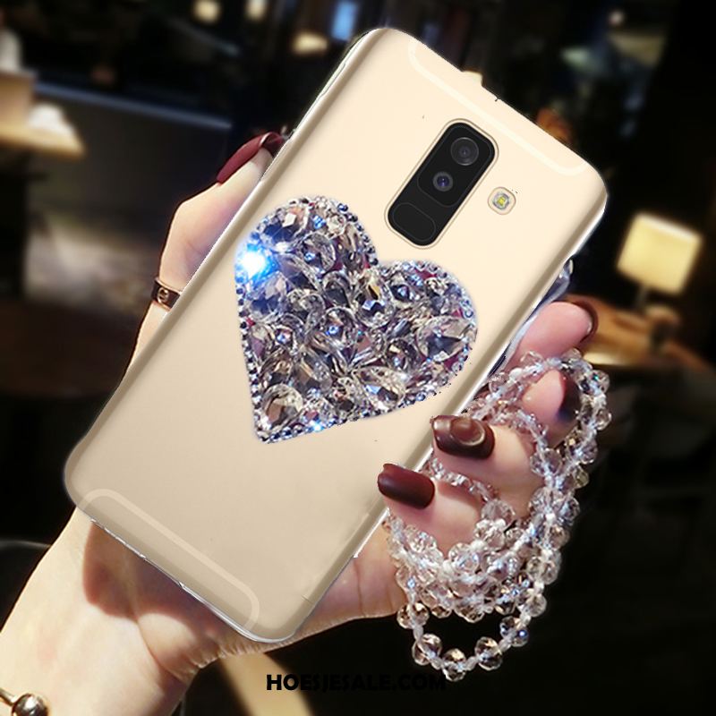 Samsung Galaxy A6+ Hoesje Ster Liefde Met Strass Hoes Anti-fall Goedkoop