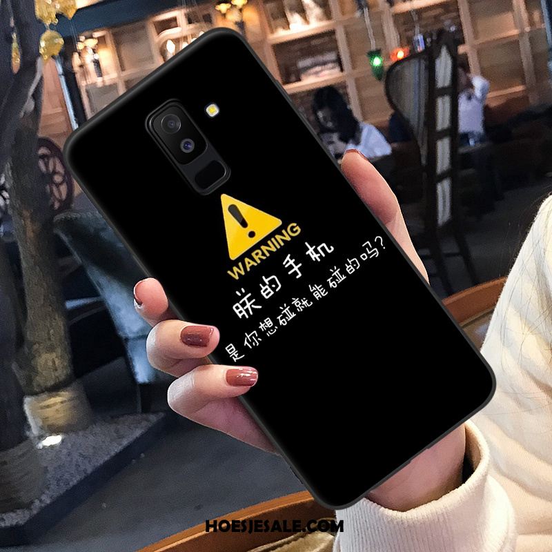 Samsung Galaxy A6+ Hoesje Zacht Scheppend Zwart Anti-fall Spotprent