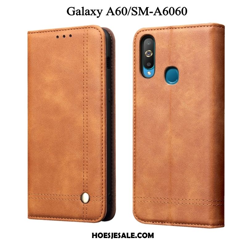 Samsung Galaxy A60 Hoesje All Inclusive Rood Folio Mobiele Telefoon Leren Etui Aanbiedingen