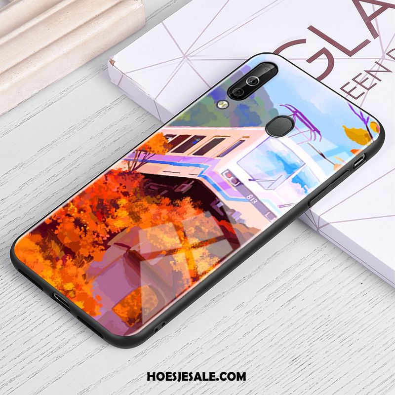 Samsung Galaxy A60 Hoesje Glas Spotprent Rood Hoes Ster Goedkoop