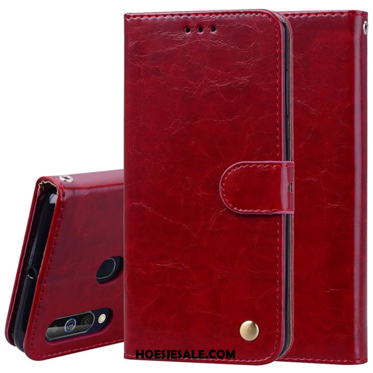 Samsung Galaxy A60 Hoesje Portemonnee Folio Ster Rood Mobiele Telefoon Kopen