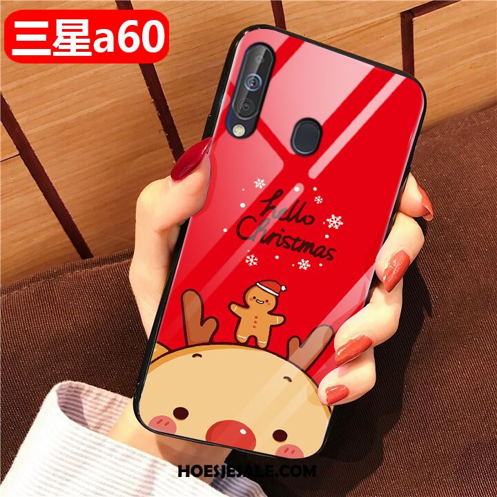 Samsung Galaxy A60 Hoesje Rood Net Red Mobiele Telefoon Zacht All Inclusive Goedkoop