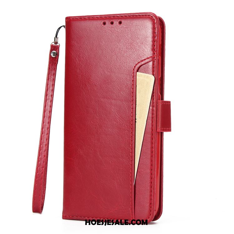 Samsung Galaxy A7 2018 Hoesje Bescherming Rood Mobiele Telefoon Folio Ster Online