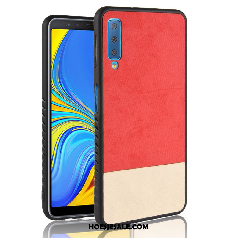 Samsung Galaxy A7 2018 Hoesje Bescherming Ster Rood Gemengde Kleuren Hoes Kopen