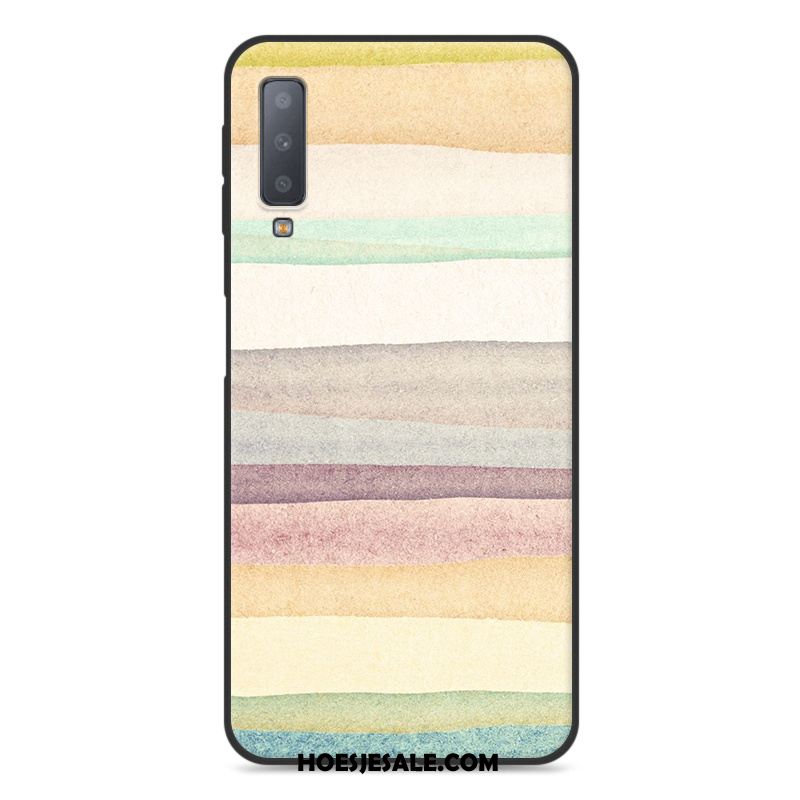 Samsung Galaxy A7 2018 Hoesje Blauw Bescherming Anti-fall Zacht Mobiele Telefoon Goedkoop