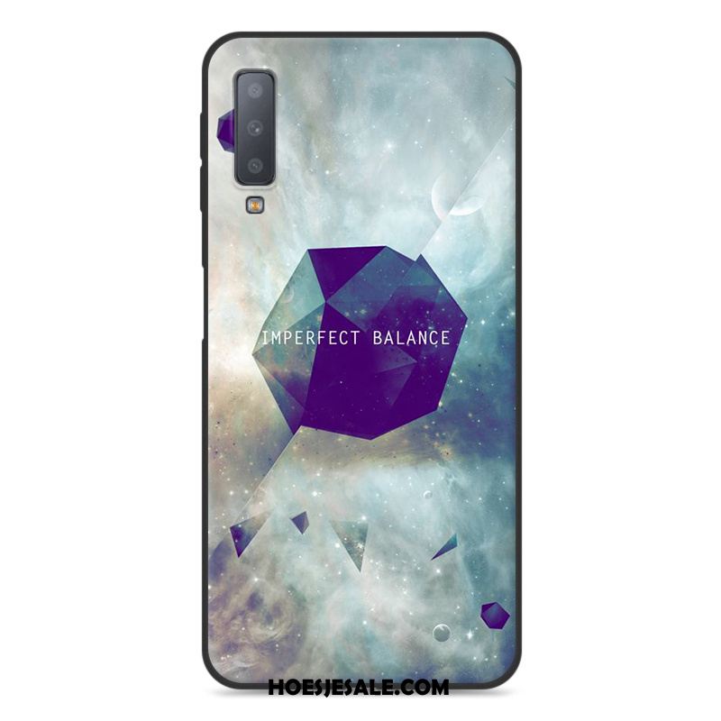 Samsung Galaxy A7 2018 Hoesje Blauw Bescherming Anti-fall Zacht Mobiele Telefoon Goedkoop