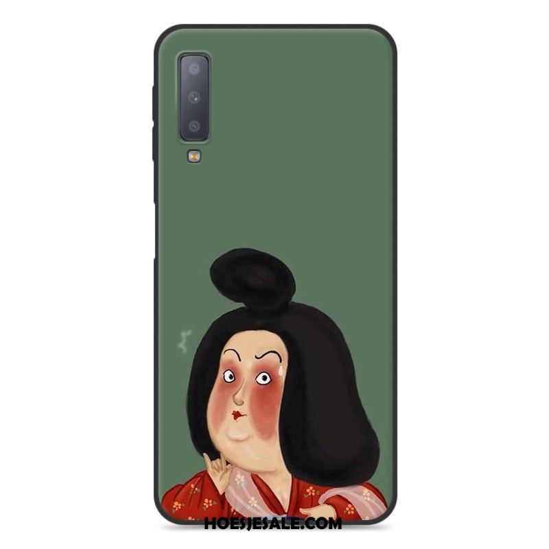 Samsung Galaxy A7 2018 Hoesje Groen Hoes Scheppend Ster Lovers Online