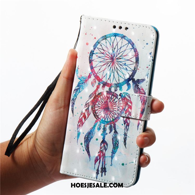 Samsung Galaxy A7 2018 Hoesje Leren Etui Anti-fall Blauw Hoes Mobiele Telefoon Korting