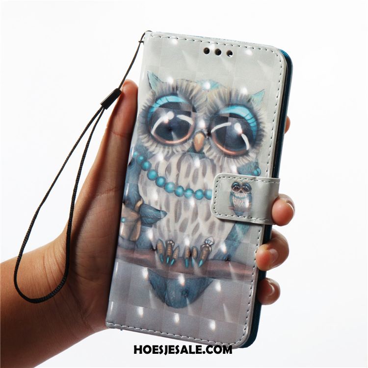 Samsung Galaxy A7 2018 Hoesje Leren Etui Anti-fall Blauw Hoes Mobiele Telefoon Korting