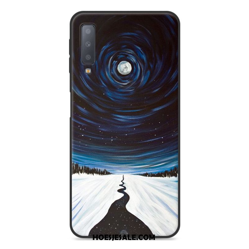 Samsung Galaxy A7 2018 Hoesje Mobiele Telefoon Anti-fall Bescherming Zwart Ster Goedkoop