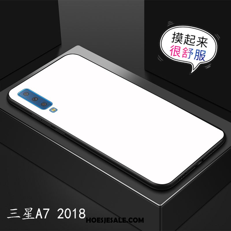 Samsung Galaxy A7 2018 Hoesje Mobiele Telefoon Hoes Effen Kleur Trendy Merk Ster Aanbiedingen