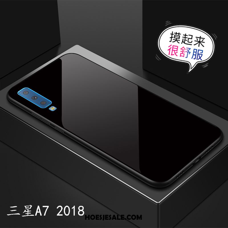 Samsung Galaxy A7 2018 Hoesje Mobiele Telefoon Hoes Effen Kleur Trendy Merk Ster Aanbiedingen