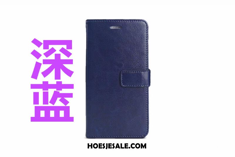 Samsung Galaxy A7 2018 Hoesje Skärmskydd Leren Etui Diepe Kleur Folio Hoes Sale