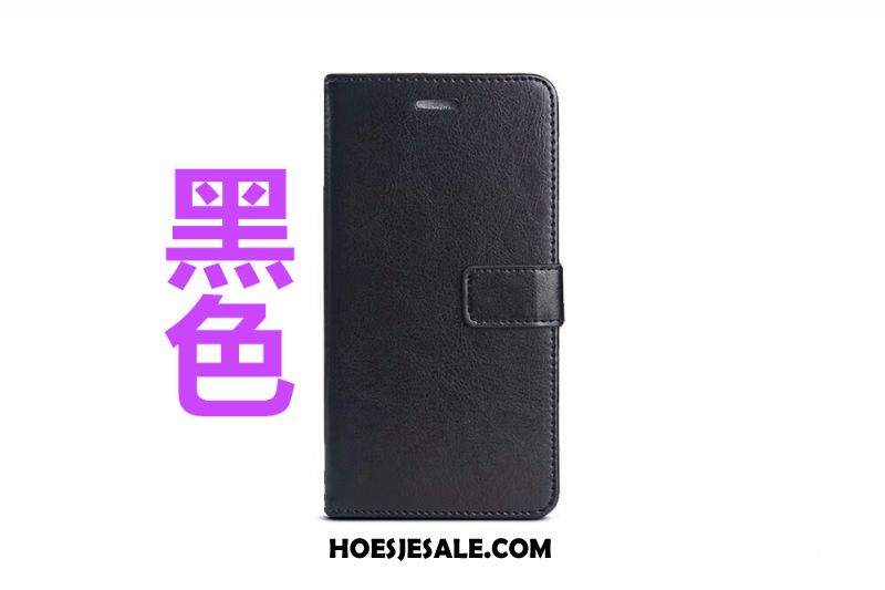 Samsung Galaxy A7 2018 Hoesje Skärmskydd Leren Etui Diepe Kleur Folio Hoes Sale