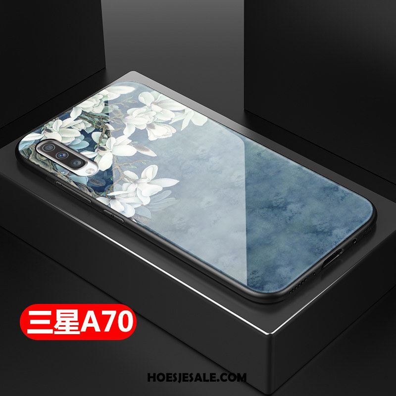 Samsung Galaxy A70 Hoesje All Inclusive Groen Zacht Bescherming Glas Goedkoop