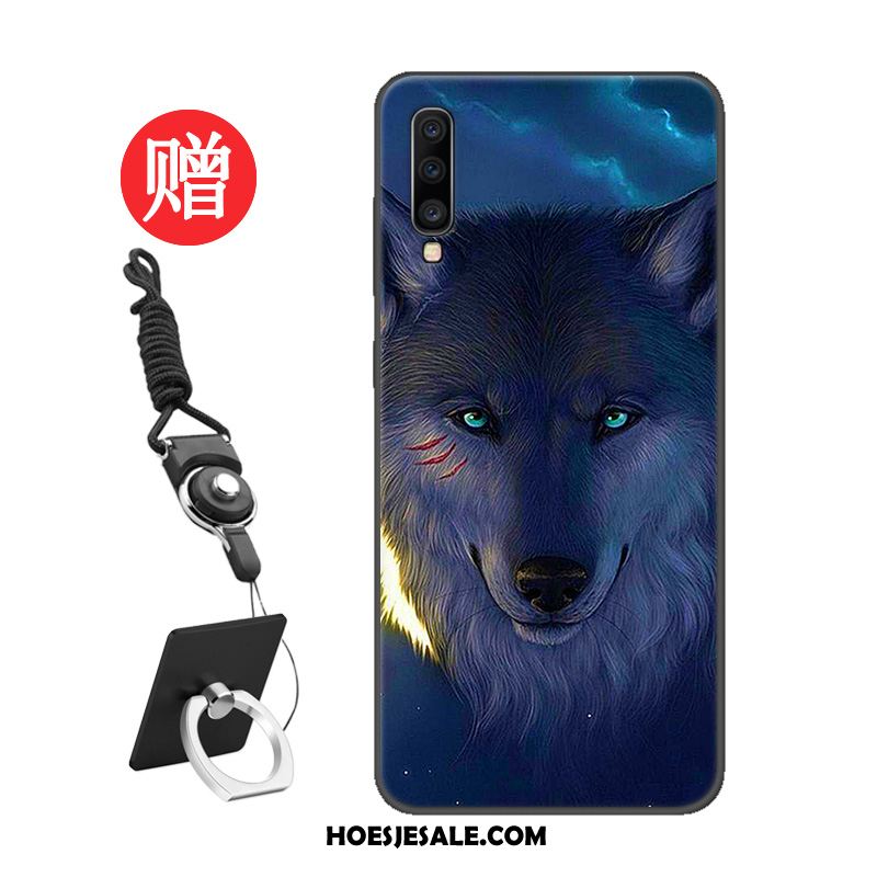 Samsung Galaxy A70 Hoesje Hoes Bescherming Blauw Zacht Patroon Aanbiedingen