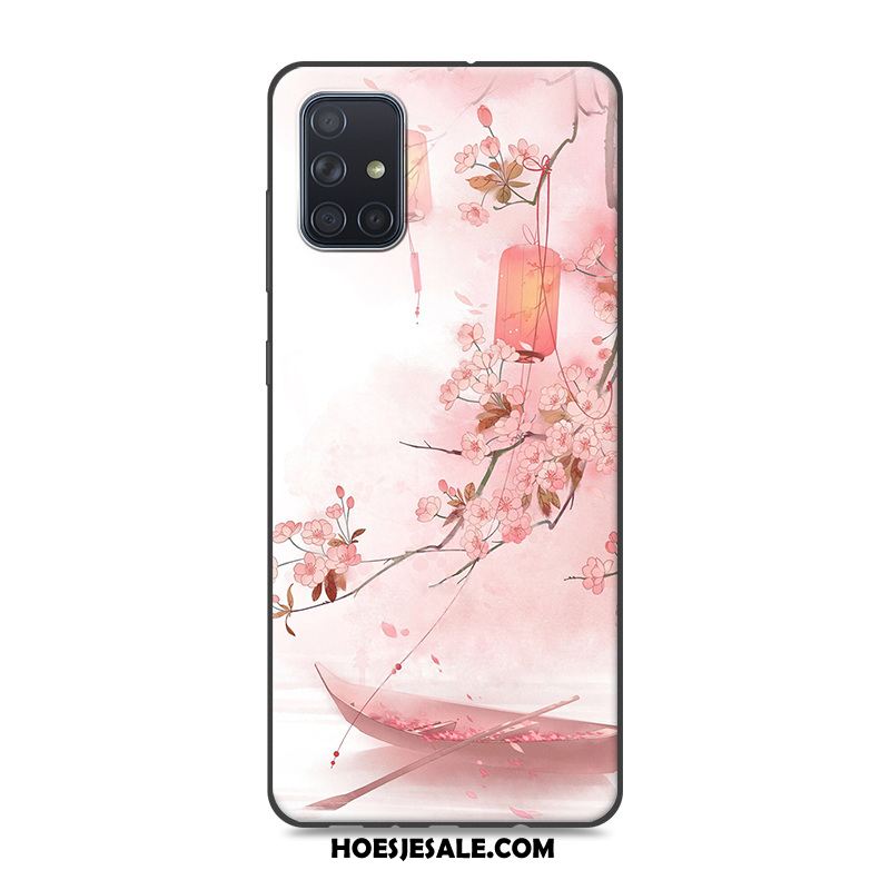 Samsung Galaxy A71 Hoesje Hoes Chinese Stijl Bescherming Roze Ster Online