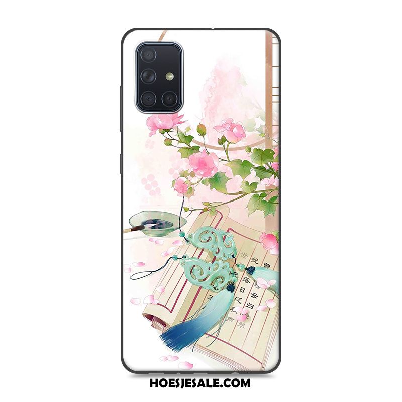 Samsung Galaxy A71 Hoesje Hoes Chinese Stijl Bescherming Roze Ster Online