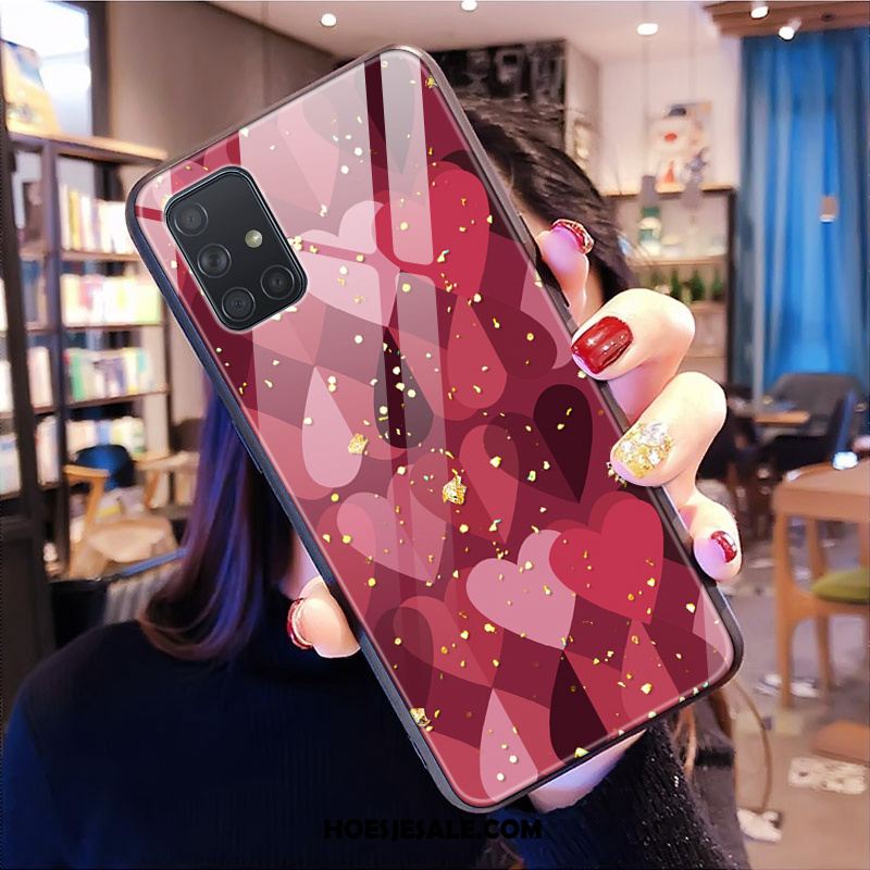 Samsung Galaxy A71 Hoesje Hoes Mobiele Telefoon Bescherming Roze Spiegel Kopen