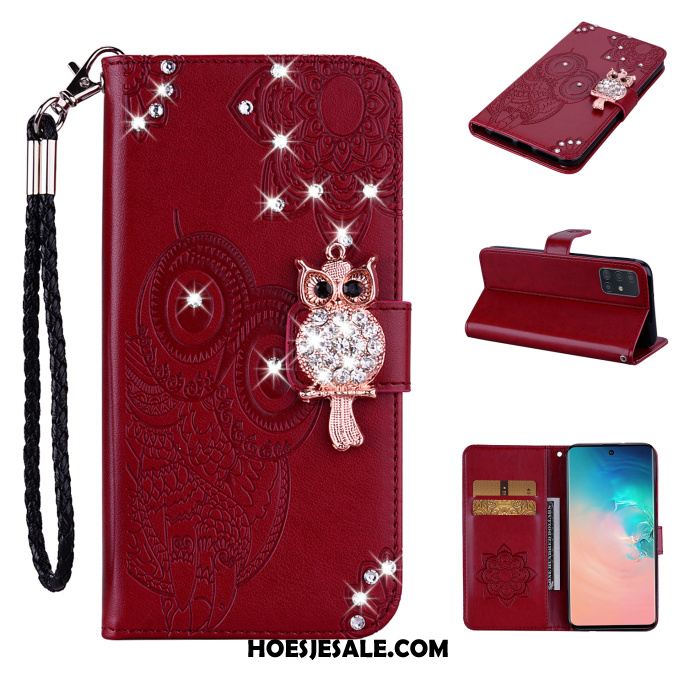 Samsung Galaxy A71 Hoesje Mobiele Telefoon Bescherming Hoes Folio Met Strass Sale