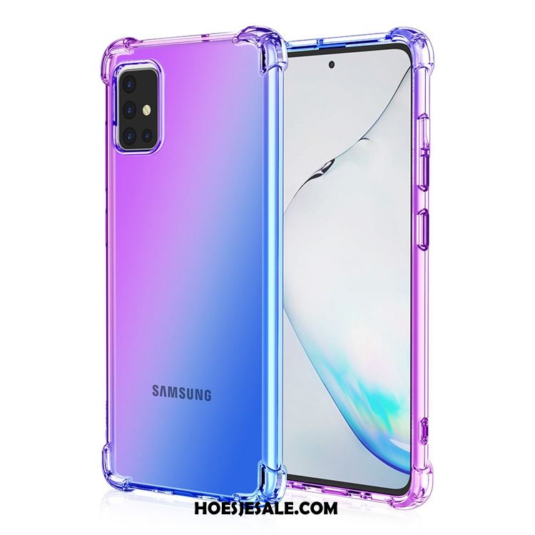 Samsung Galaxy A71 Hoesje Regenboog All Inclusive Anti-fall Gasbag Goud Goedkoop