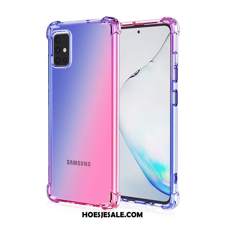 Samsung Galaxy A71 Hoesje Regenboog All Inclusive Anti-fall Gasbag Goud Goedkoop