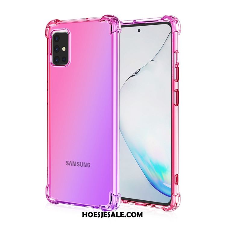 Samsung Galaxy A71 Hoesje Regenboog All Inclusive Anti-fall Gasbag Goud Goedkoop