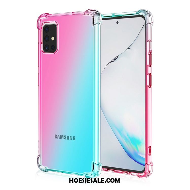 Samsung Galaxy A71 Hoesje Regenboog All Inclusive Anti-fall Gasbag Goud Goedkoop