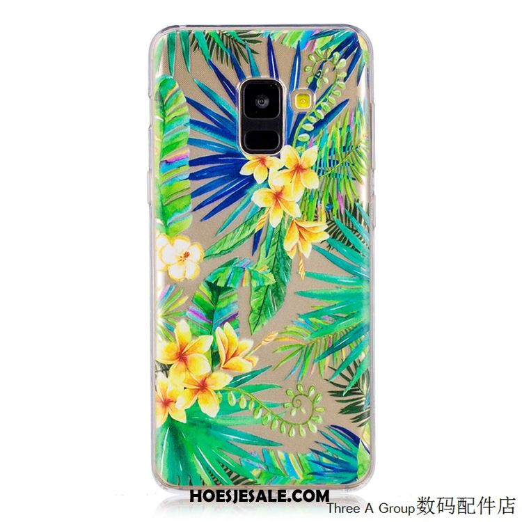 Samsung Galaxy A8 2018 Hoesje All Inclusive Groen Mobiele Telefoon Ster Doorzichtig Aanbiedingen