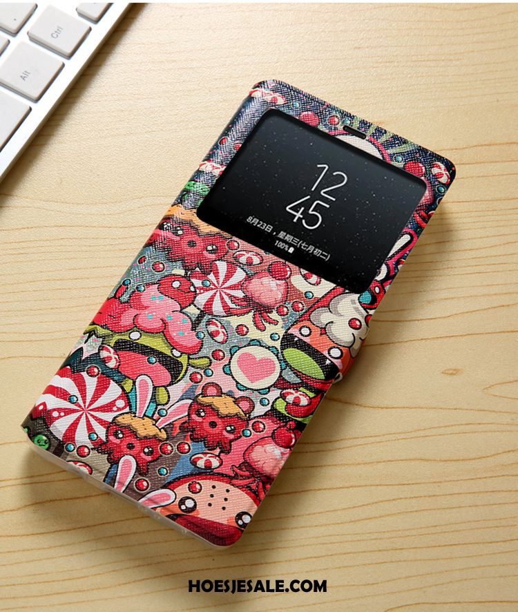 Samsung Galaxy A8 2018 Hoesje All Inclusive Ster Folio Mobiele Telefoon Roze Goedkoop