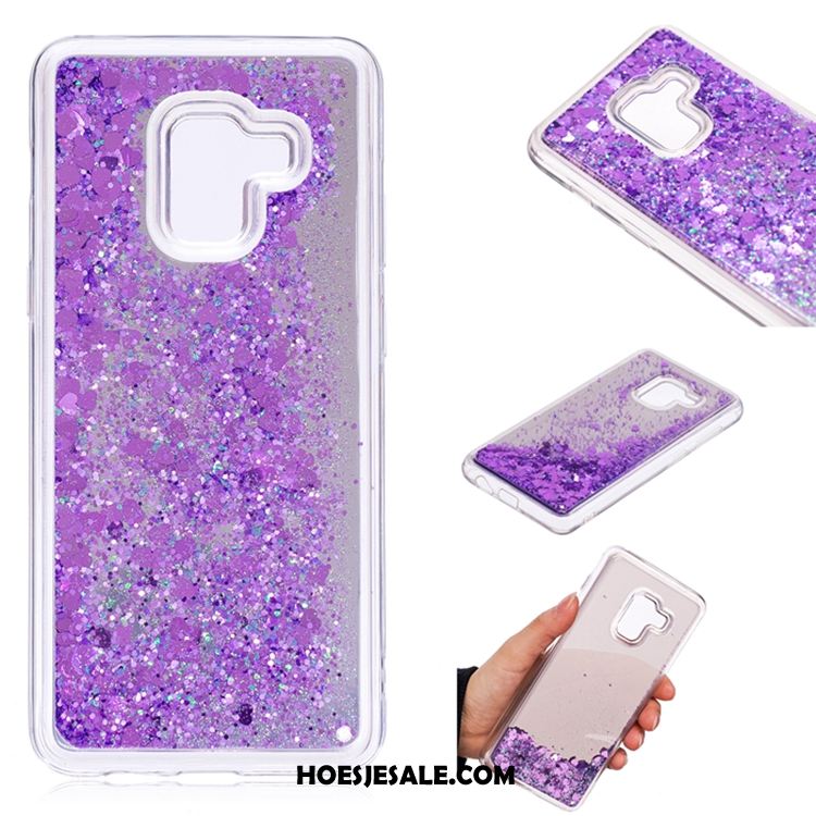 Samsung Galaxy A8 2018 Hoesje Anti-fall All Inclusive Ster Purper Mobiele Telefoon Korting