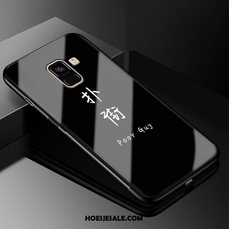 Samsung Galaxy A8 2018 Hoesje Eenvoudige Trend Ster Gehard Glas Mobiele Telefoon Sale