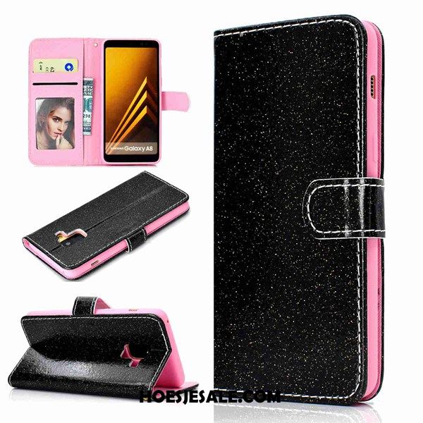 Samsung Galaxy A8 2018 Hoesje Mobiele Telefoon Hoes Leren Etui Ster Hanger Sale