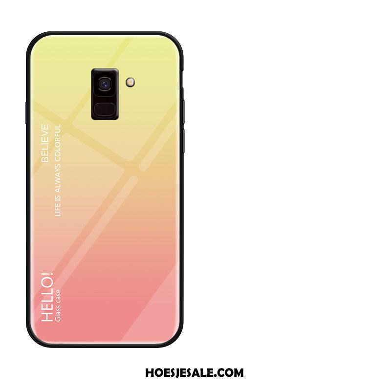 Samsung Galaxy A8 2018 Hoesje Ster Zacht Gehard Glas Hoes Bescherming Sale