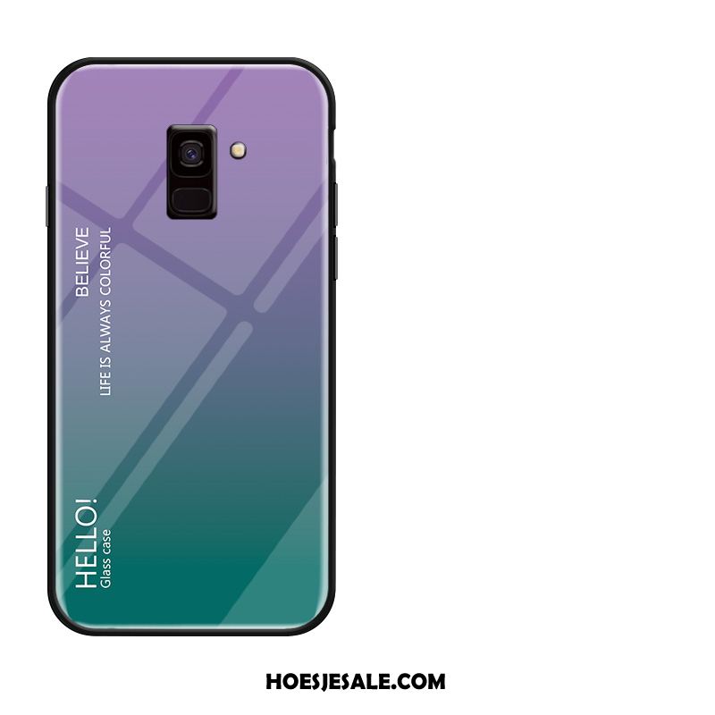 Samsung Galaxy A8 2018 Hoesje Ster Zacht Gehard Glas Hoes Bescherming Sale