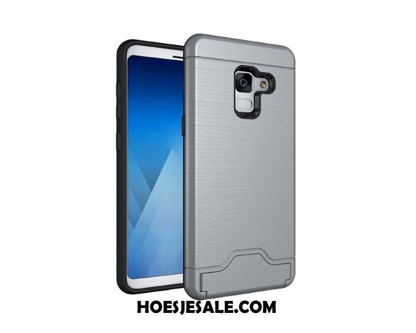 Samsung Galaxy A8 2018 Hoesje Zijde Ster Mobiele Telefoon Kaart Zwart Sale