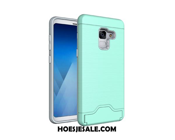 Samsung Galaxy A8 2018 Hoesje Zijde Ster Mobiele Telefoon Kaart Zwart Sale