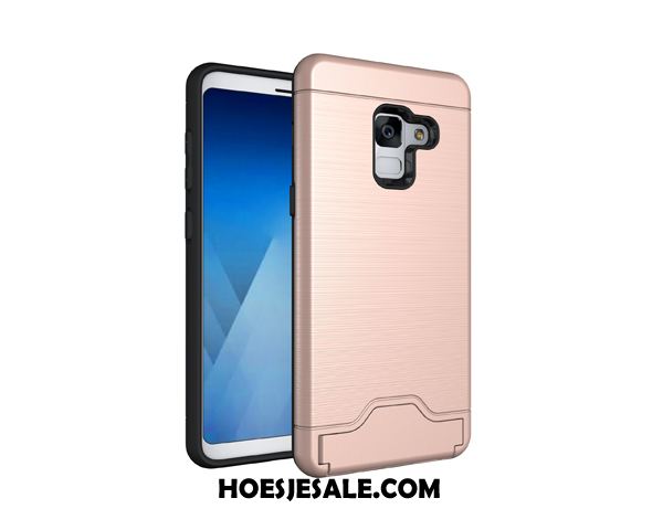 Samsung Galaxy A8 2018 Hoesje Zijde Ster Mobiele Telefoon Kaart Zwart Sale