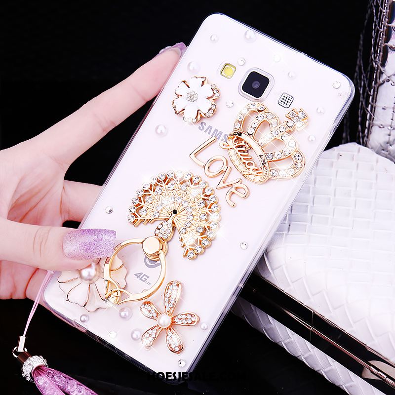 Samsung Galaxy A8 Hoesje Anti-fall Wit Met Strass Hanger Ster Aanbiedingen