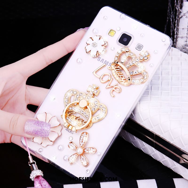 Samsung Galaxy A8 Hoesje Anti-fall Wit Met Strass Hanger Ster Aanbiedingen